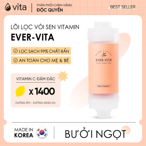 Lõi lọc tắm Vitamin EVER-VITA hương Bưởi Ngọt giúp khử Clo dưỡng da - MADE IN KOREA