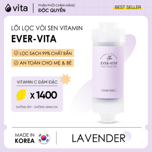 Lõi lọc tắm Vitamin EVER-VITA hương Lavender giúp khử Clo dưỡng da - MADE IN KOREA