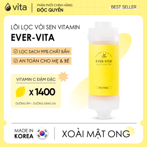 Lõi lọc tắm Vitamin EVER-VITA hương Xoài Mật Ong giúp khử Clo dưỡng da - MADE IN KOREA